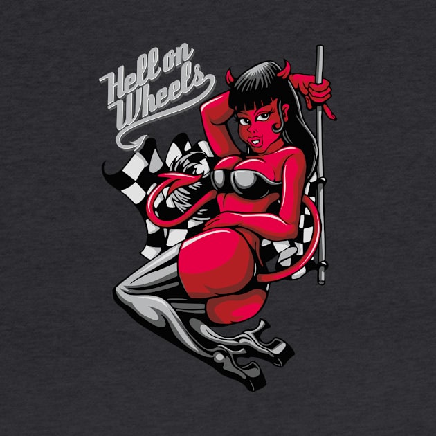 Devil Pin-Up Girl - Hell on Wheels by fatline